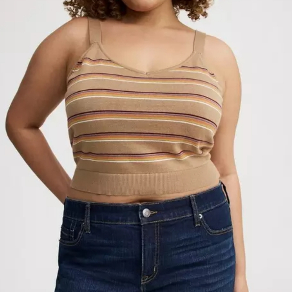 Torrid Multicolor Striped Tank Top